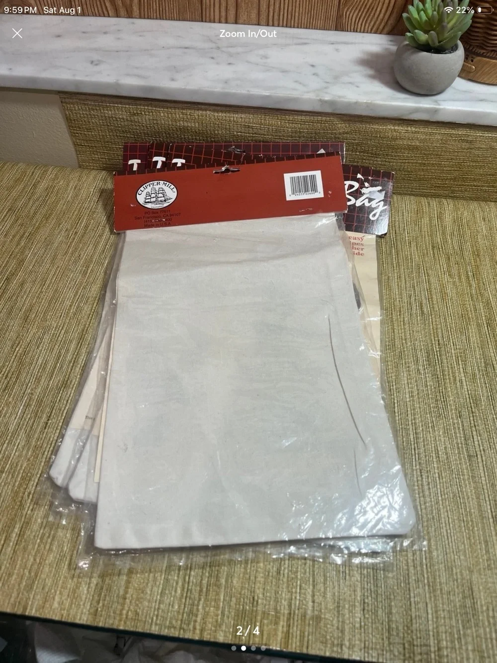 Turkey Stuffing Bag Set - Beige and Brown lot of 4aug